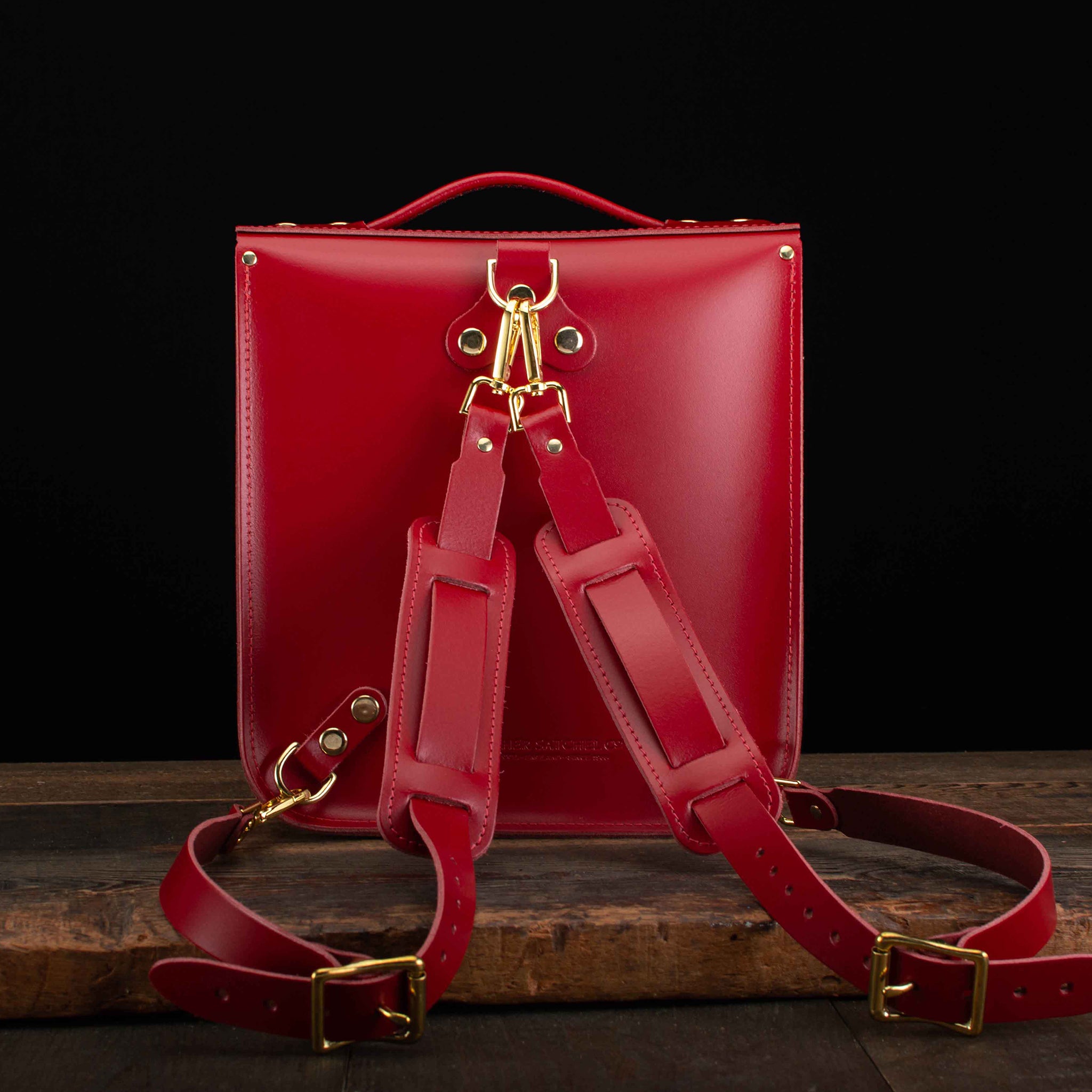 Small Portrait Backpack in Pillarbox Red