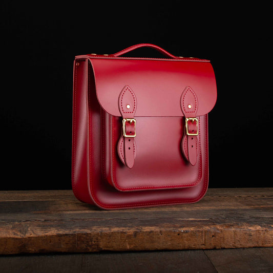 Small Portrait Backpack in Pillarbox Red