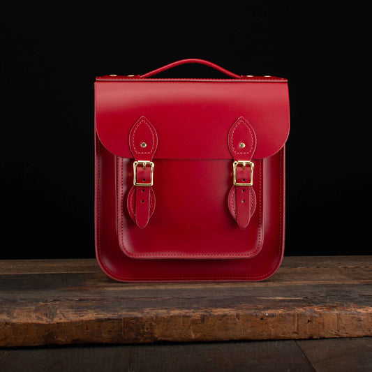Small Portrait Backpack in Pillarbox Red