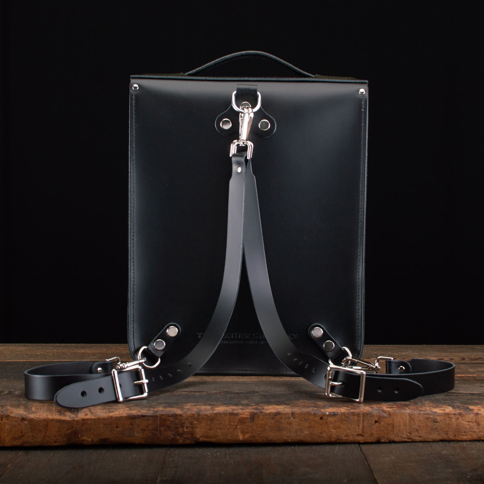 Medium Portrait Backpack in Charcoal Black