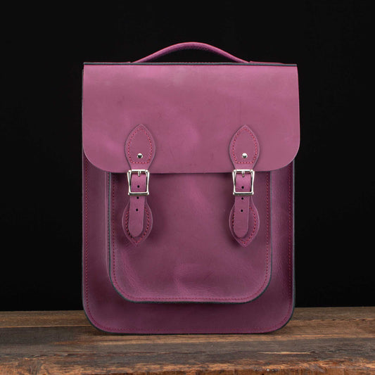 Medium Portrait Backpack in Distressed Damson