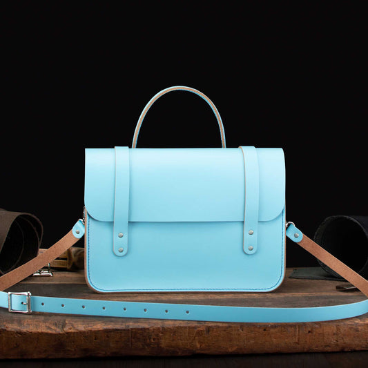 Mini Music Case made from Baby Blue Leather