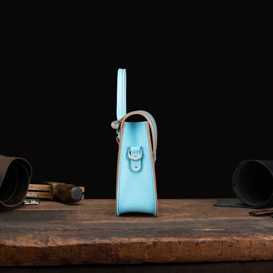 Mini Music Case made from Baby Blue Leather