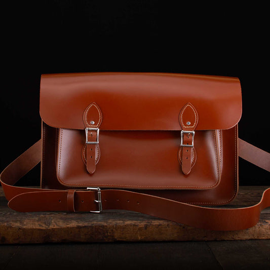 16.5-Inch Classic Satchel in British Tan