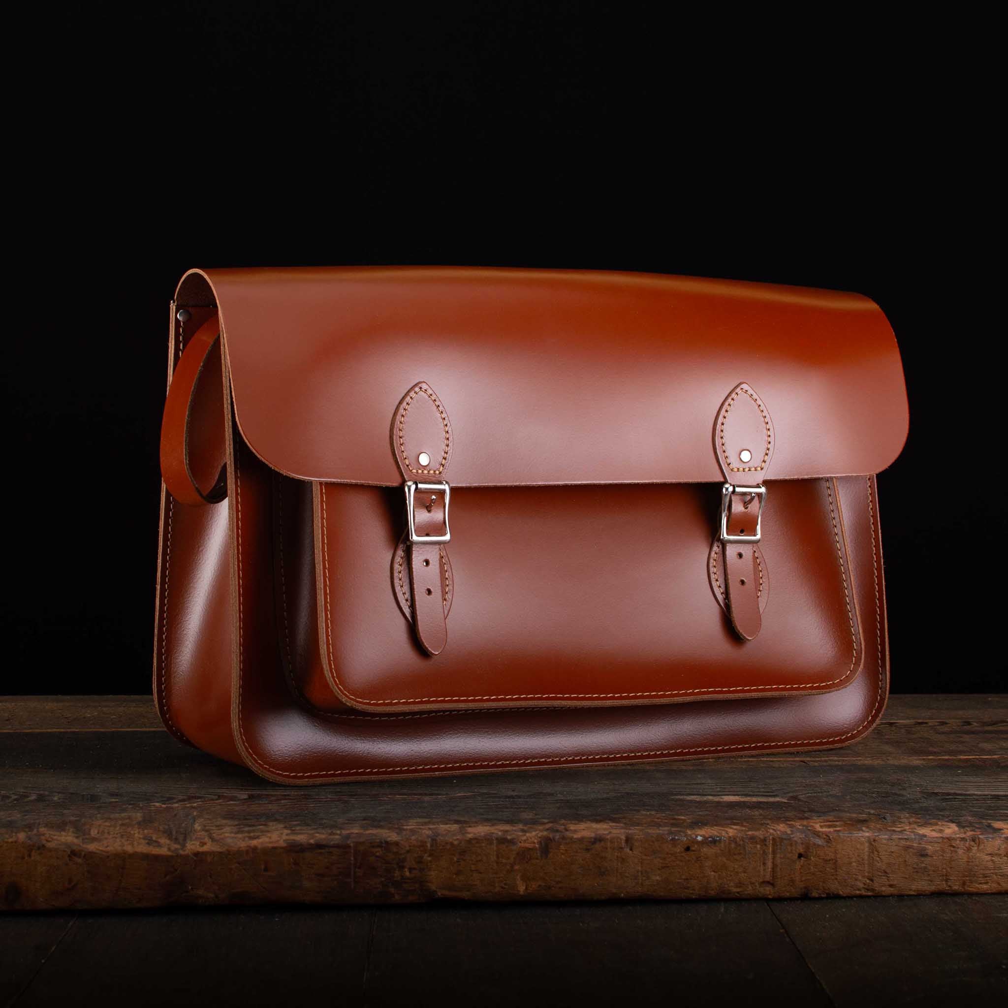 16.5-Inch Classic Satchel in British Tan