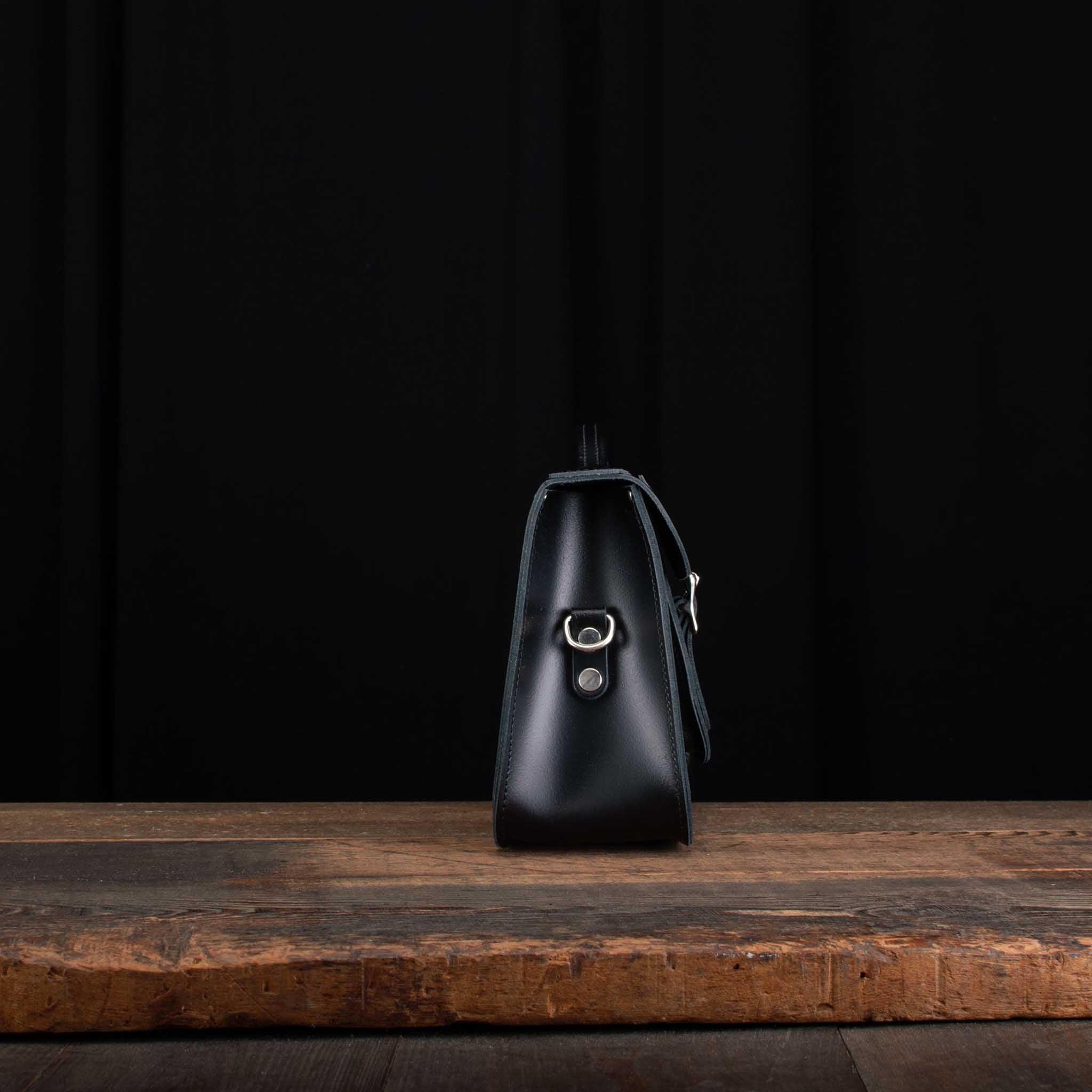 12.5-Inch Briefcase Satchel in Charcoal Black