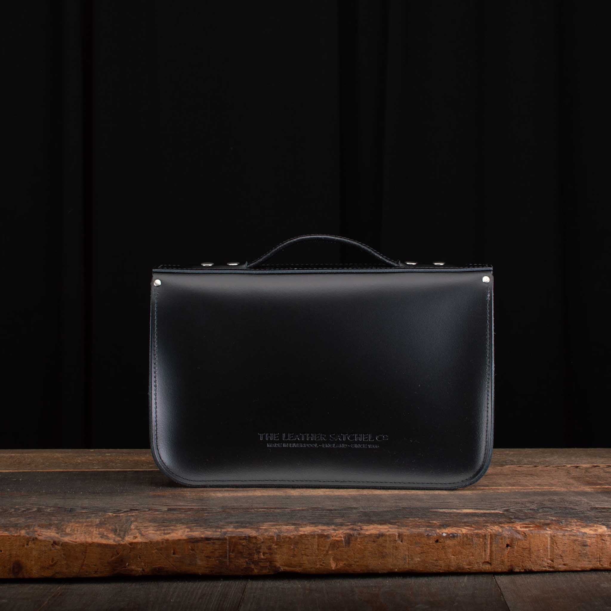 12.5-Inch Briefcase Satchel in Charcoal Black