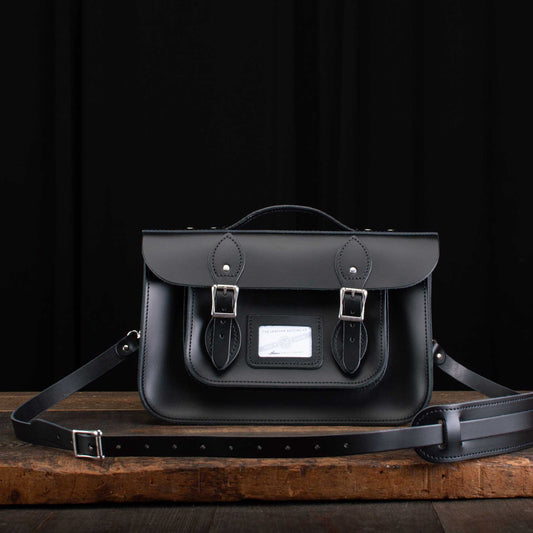 12.5-Inch Briefcase Satchel in Charcoal Black