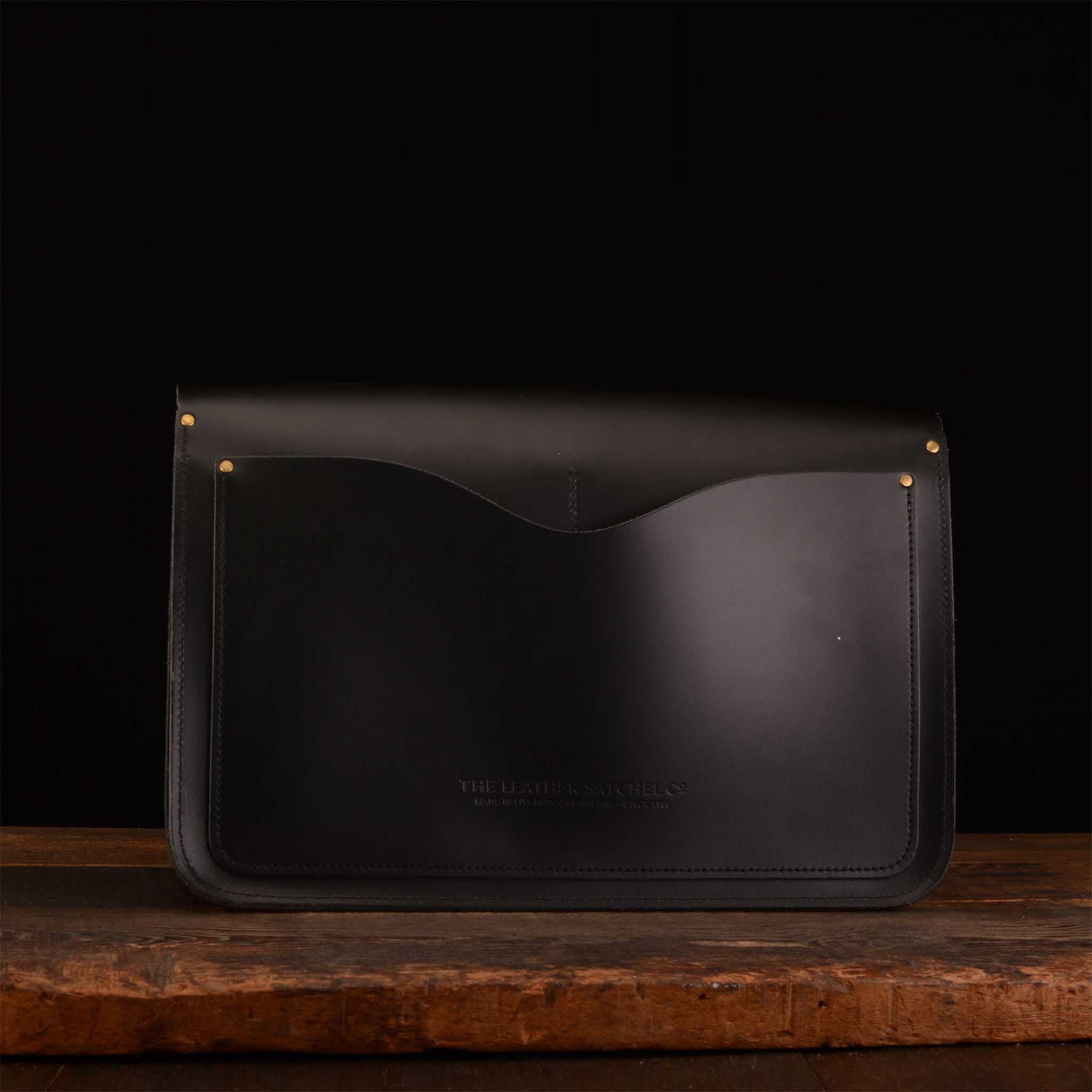 16.5-Inch Classic Satchel in Charcoal Black