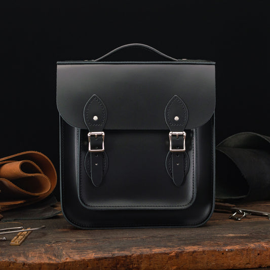 Small Portrait Backpack in Charcoal Black