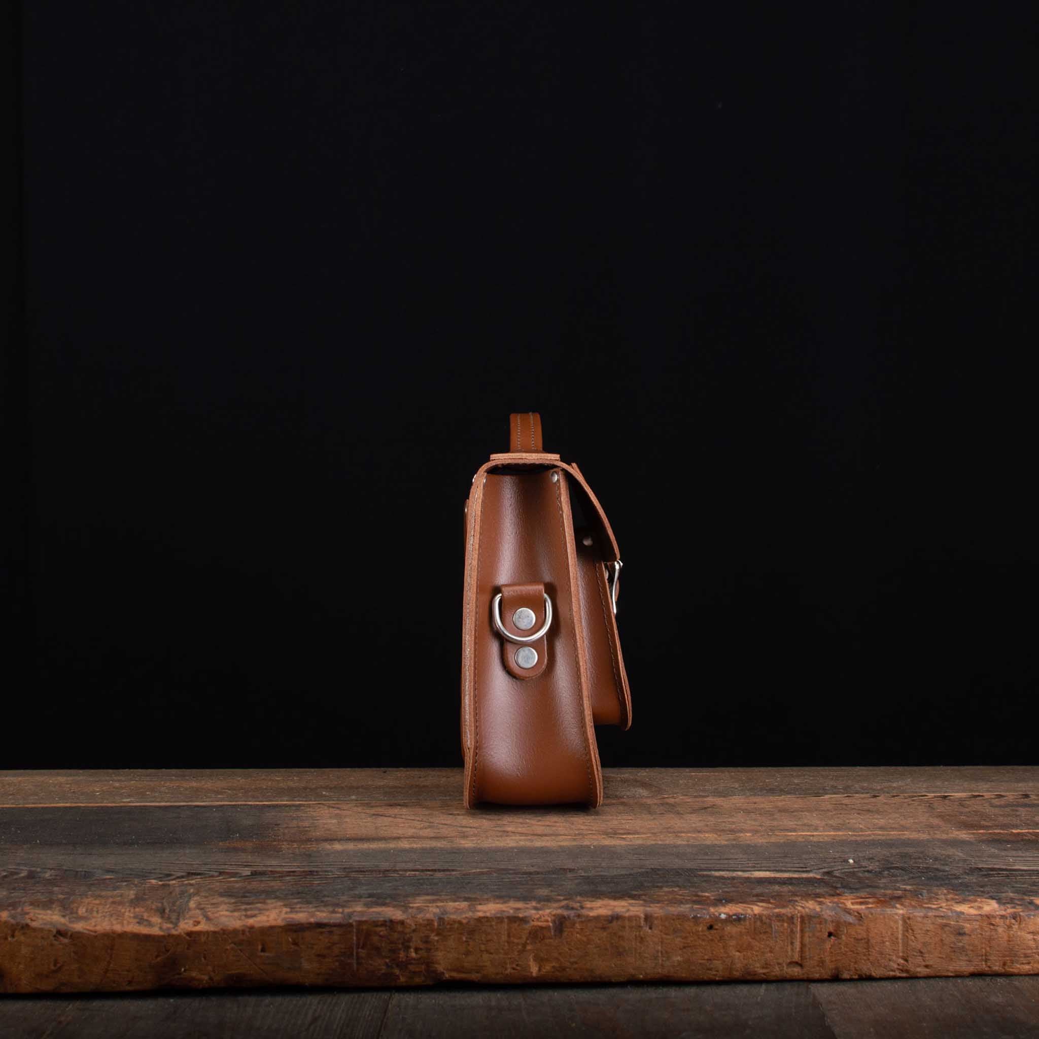 12.5-Inch Briefcase Satchel in Chestnut Brown