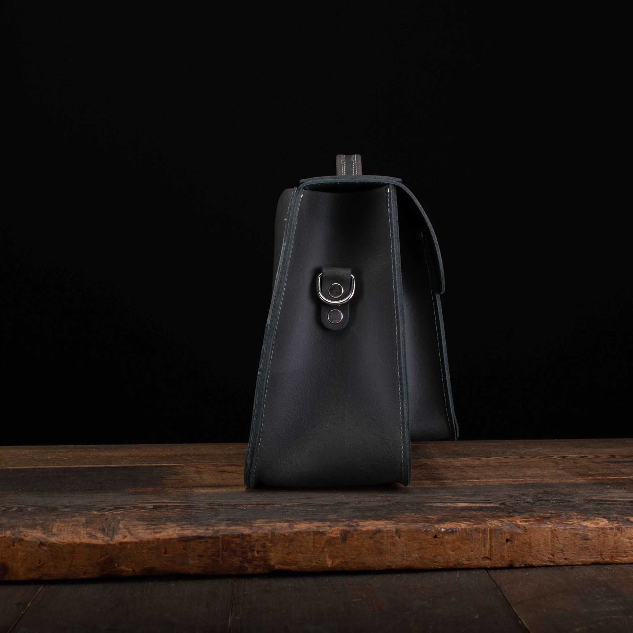 16.5-Inch Briefcase Satchel in Distressed Wrought Iron