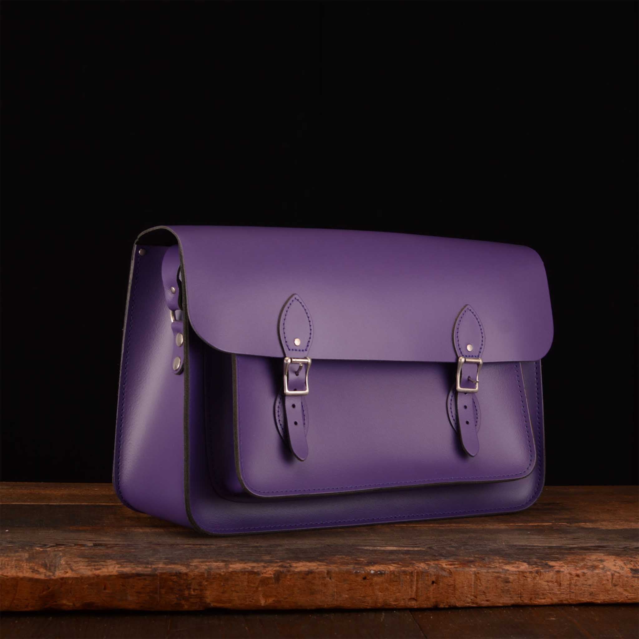16.5-Inch Classic Satchel in Deep Purple