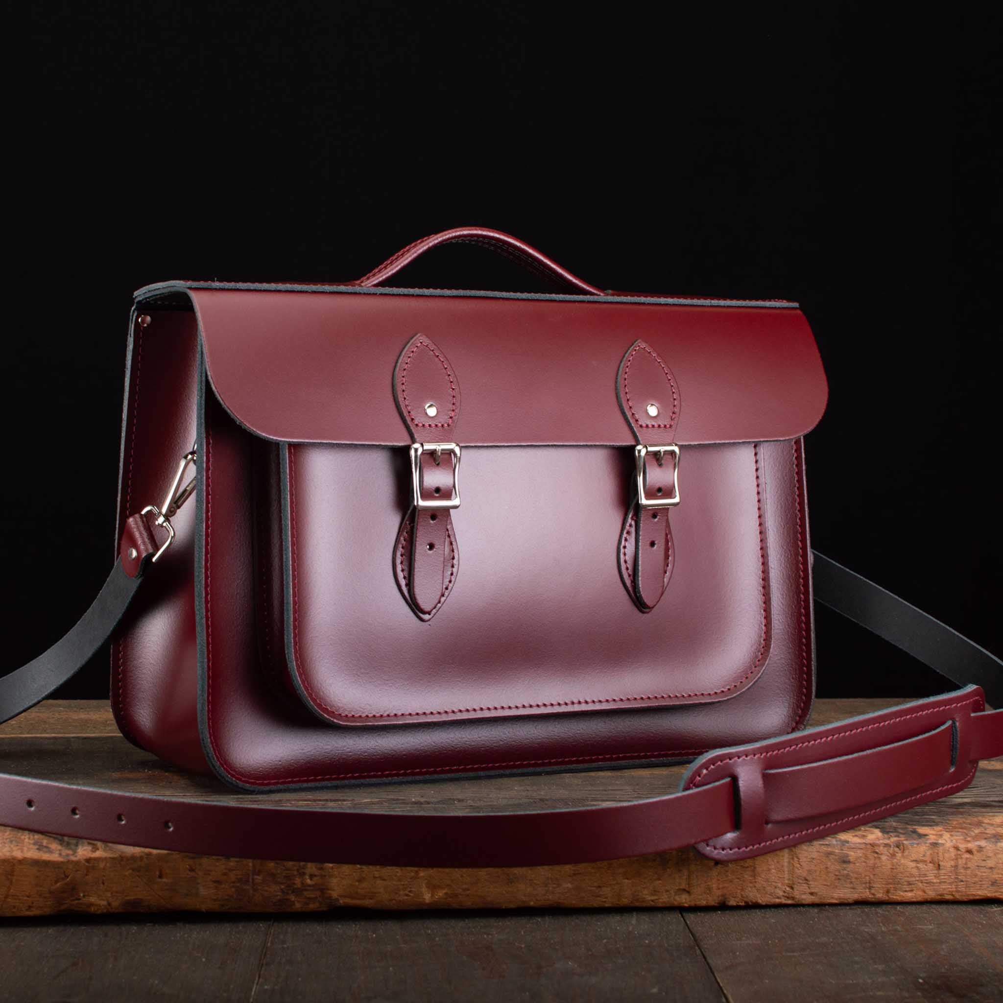 15-Inch Briefcase Satchel in Mulberry Bush