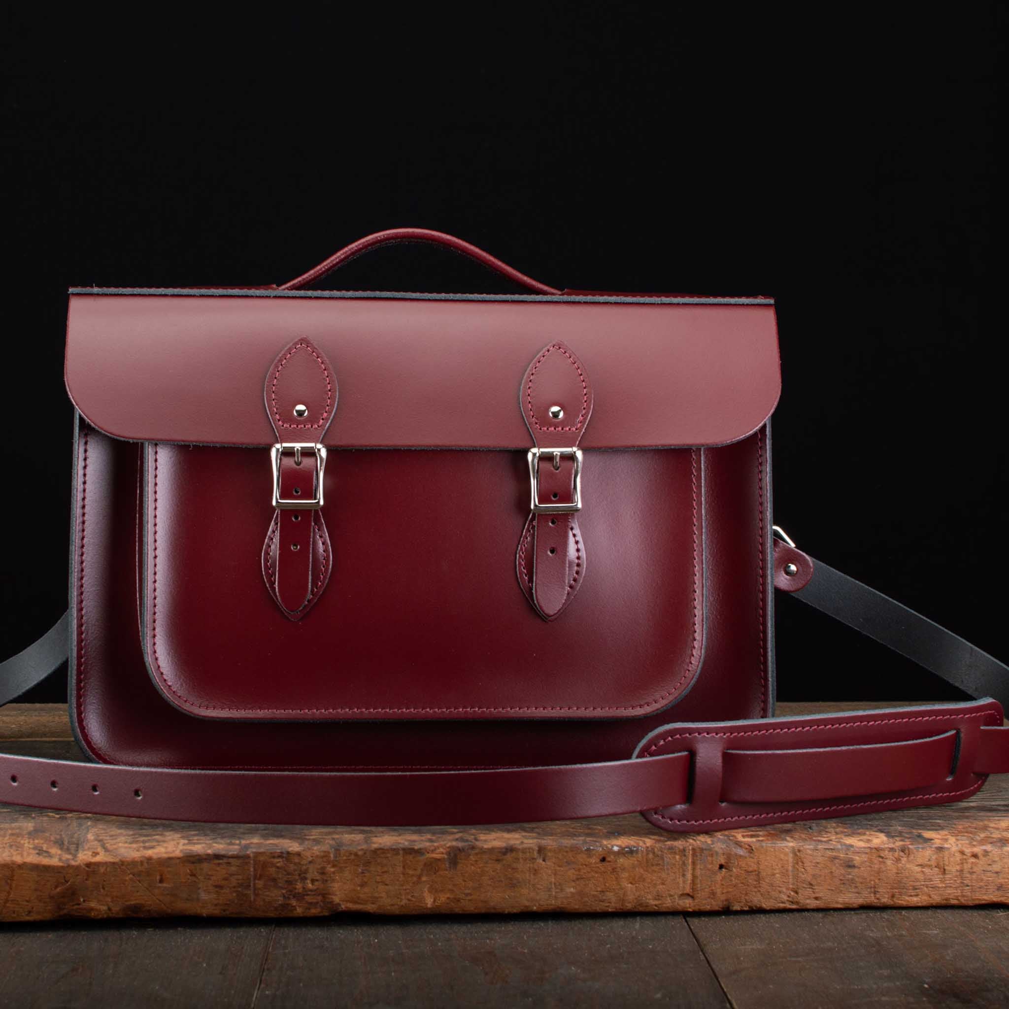 15-Inch Briefcase Satchel in Mulberry Bush