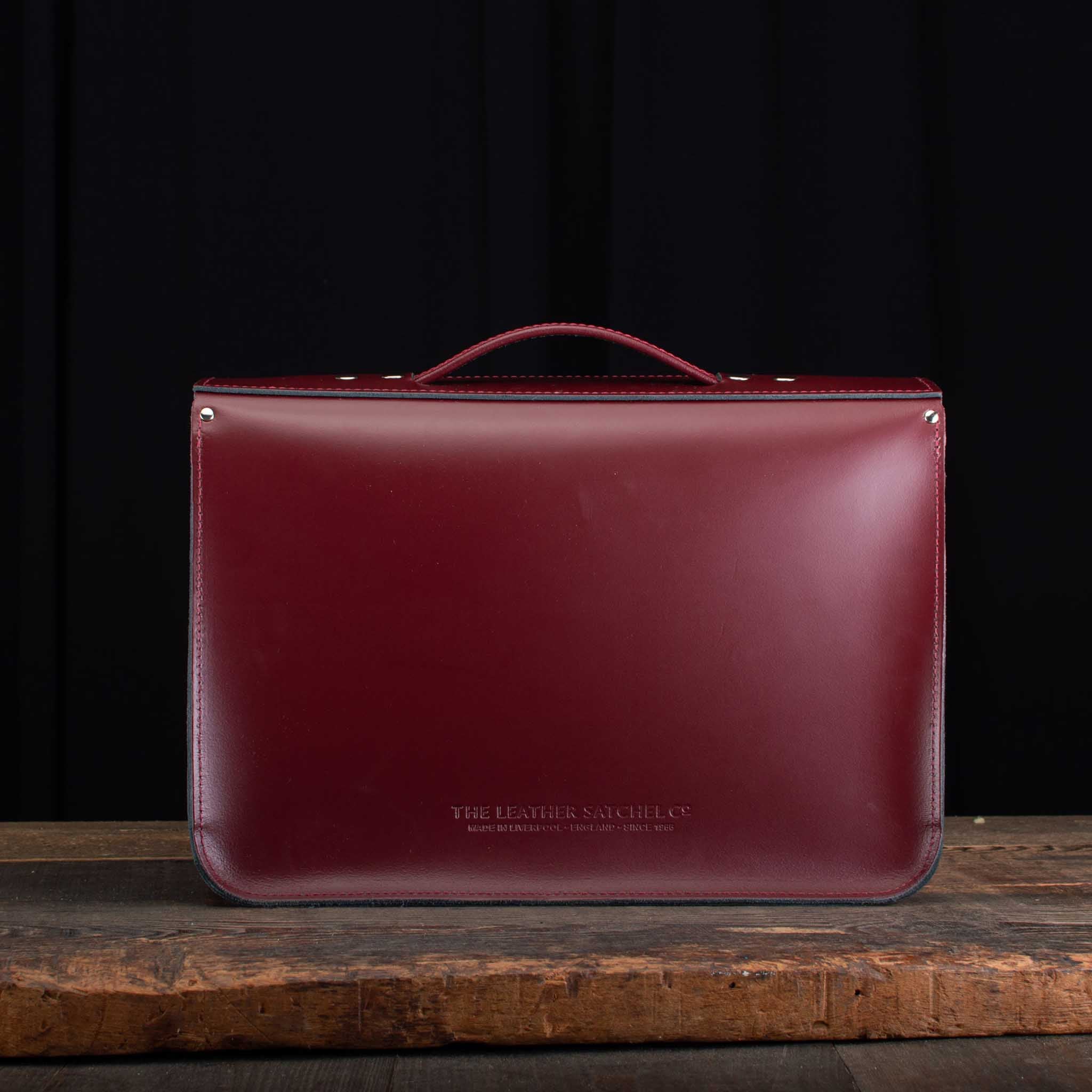 15-Inch Briefcase Satchel in Mulberry Bush with two Front Pockets