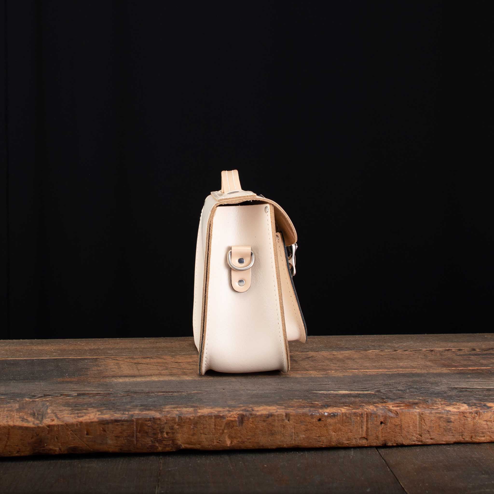 11-Inch Briefcase Satchel in Cloud Cream and Patent Naked Taupe