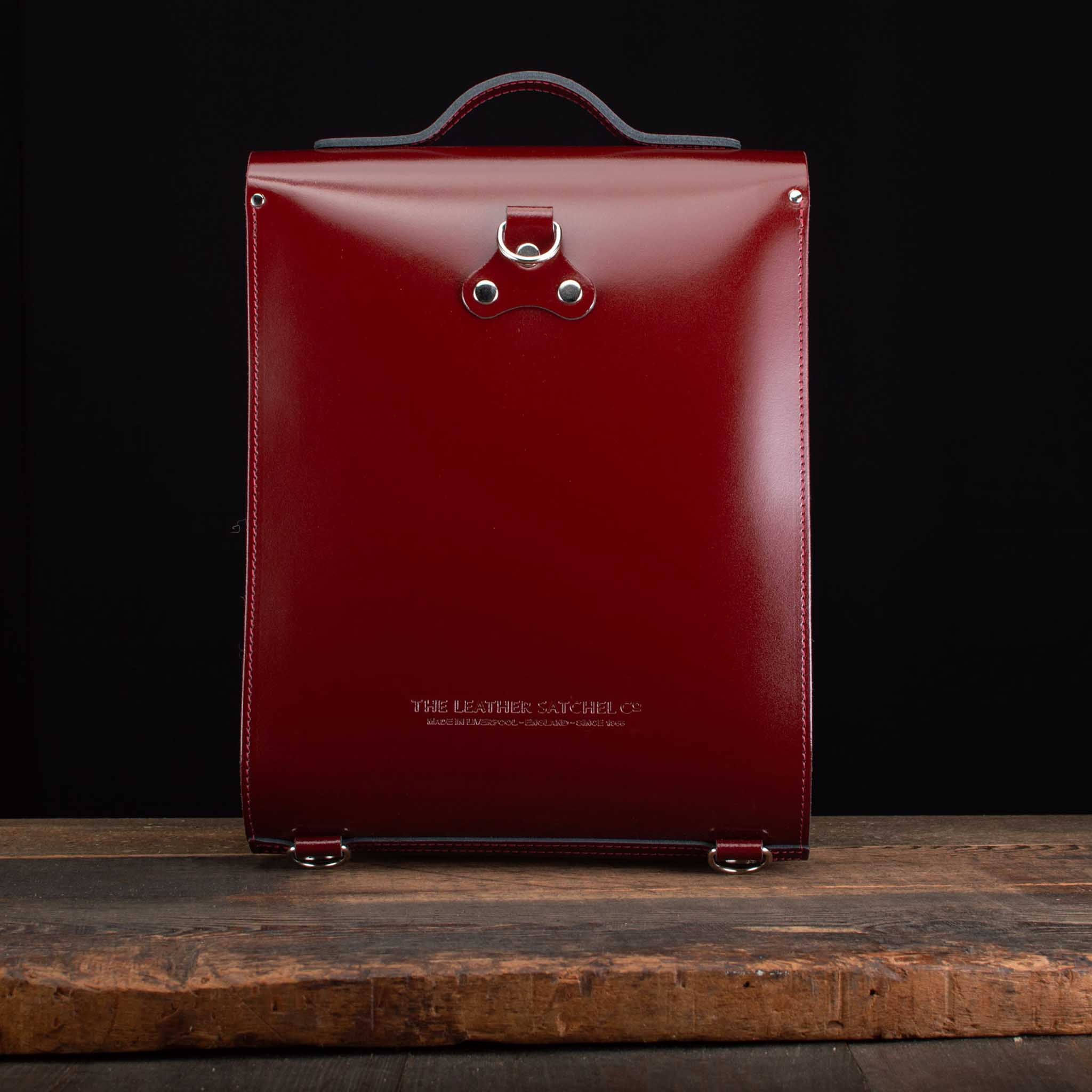 Medium Windsor Backpack in Patent Oxblood