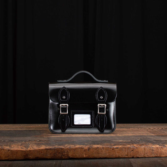 8.5-Inch Festival Satchel in Patent Pitch Black